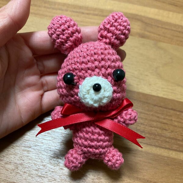 あみぐるみ ハンドメイド ふわふわ　うさぎ　可愛い　干支　編み物　あみもの　手作り