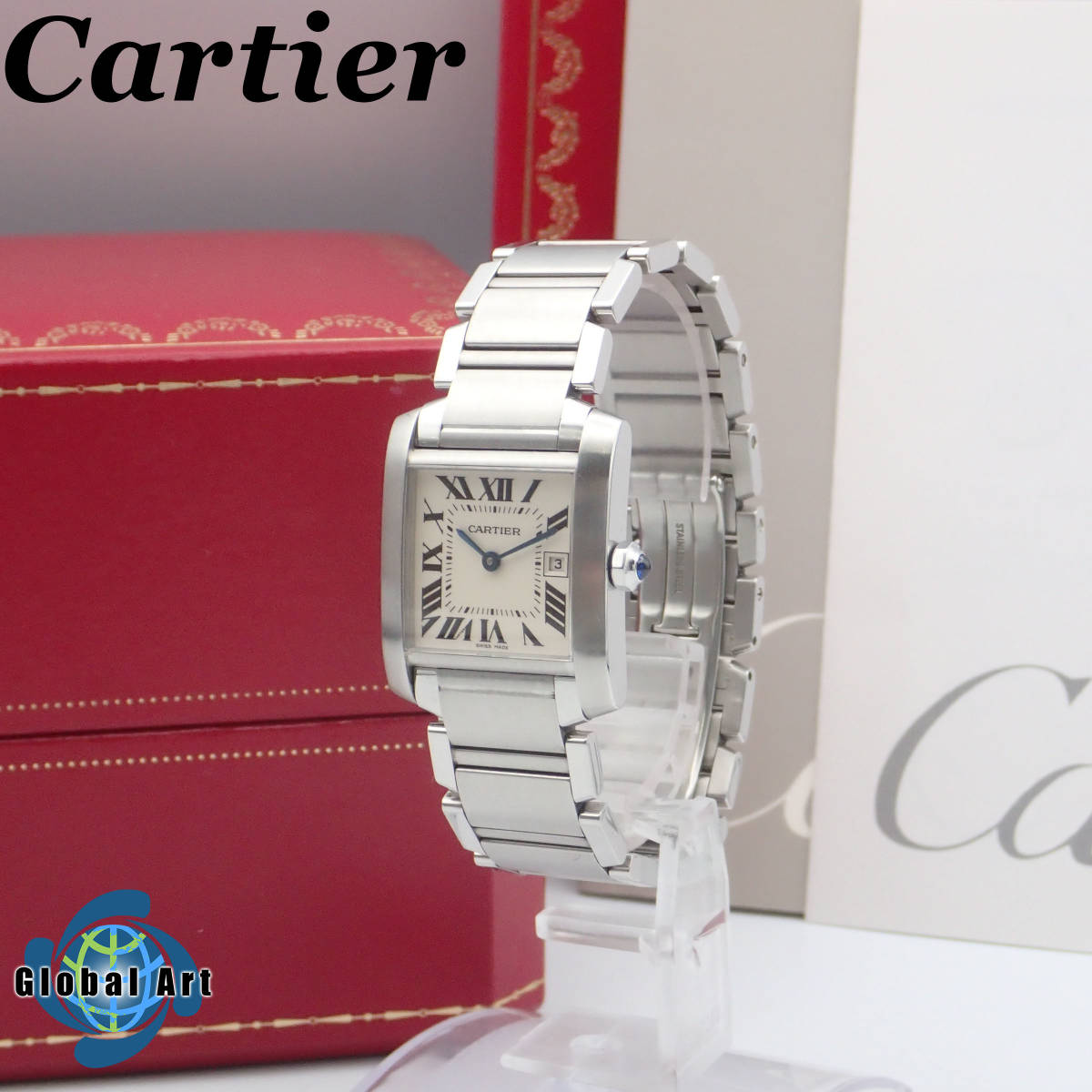 カルティエ Cartier 純正 革ベルト 腕時計 白 KD43EK63-