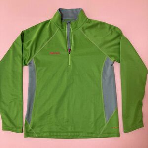 マーモット　HEAT NAVI L/S Zip MJK-F5596W 黄緑　グリーン　長袖　 ハーフジップ Marmot