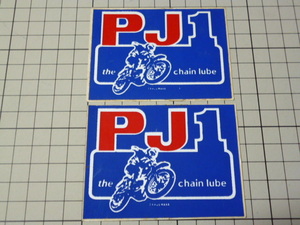 PJ1 the chain lube ステッカー 2枚(84×62mm) ピージェーワン チェーンルブ