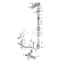 VW トゥアレグ(7LA 7L6 7L7) フロント ショック バンプストップラバー 左右セット 7L6412303 出荷締切18時_画像3