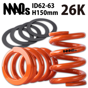 MAQs ID62 ID63 H150mm 26K 2本 テフロン スラストシート 4枚 送料無料 直巻 直巻き スプリング バネ 車高調