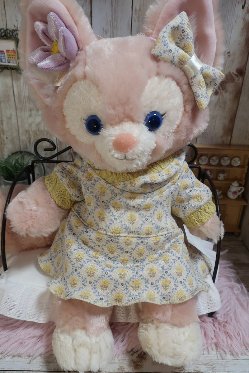 Yellow Flower with Ribbon Lina Belle S Size Costume Stuffed Animal Clothes Handmade Hoodie Style Dress, character, Disney, ShellieMay