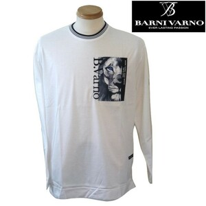 【SALE】バーニヴァーノ/BARNIVARNO 長袖Tシャツ Mサイズ 937-白