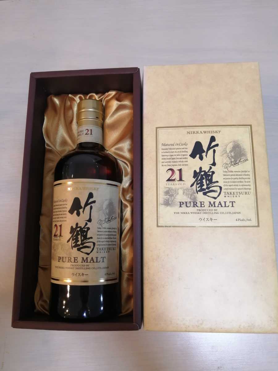ニッカ ウイスキー竹鶴21年 カートン 化粧箱 4個-