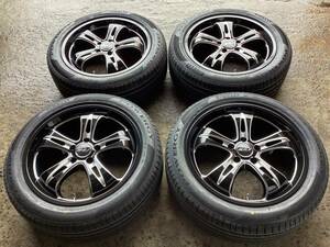 M5806 B.S.J JF010M 18インチ 7.5J +57 114.3/5H＆PIRELLI 225/50R18 夏タイヤ 未使用 4本 ホンダ ヴェゼル に！