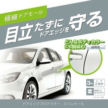 送料無料！(ゆうパケット大発送) CARMATE ドアエッジプロテクター スリムモールタイプ クリア 【CZ494】_画像5