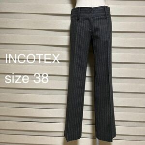 ★美品★ インコテックス INCOTEX パンツ スラックス ウール グレー38