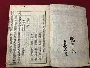 ｍ▼▼　新刻李袁ニ先生精選唐詩訓解巻之五・六　1冊　合本 和書 古書 和本　/E31