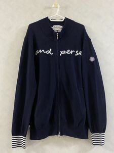 and per se ニットセーター サイズLL メンズ アンパスィ ゴルフ BLACK&WHITE 美品