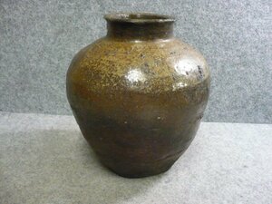 常滑焼 茶壷 [B31497] 高さ30cm 直径28cm ごまだれ 自然釉 古道具 茶道具 古玩 古美術