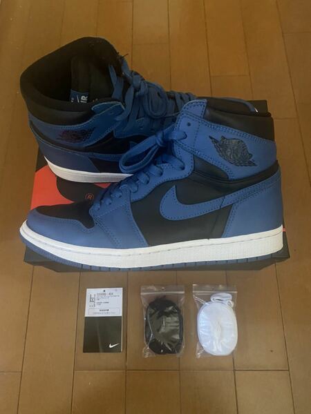 即決 NIKE AIR JORDAN 1 retro HIGH OG DARK MARINA BLUE US9 27.0cm ナイキ エア ジョーダン ダークマリーナブルー 国内正規 snkrs