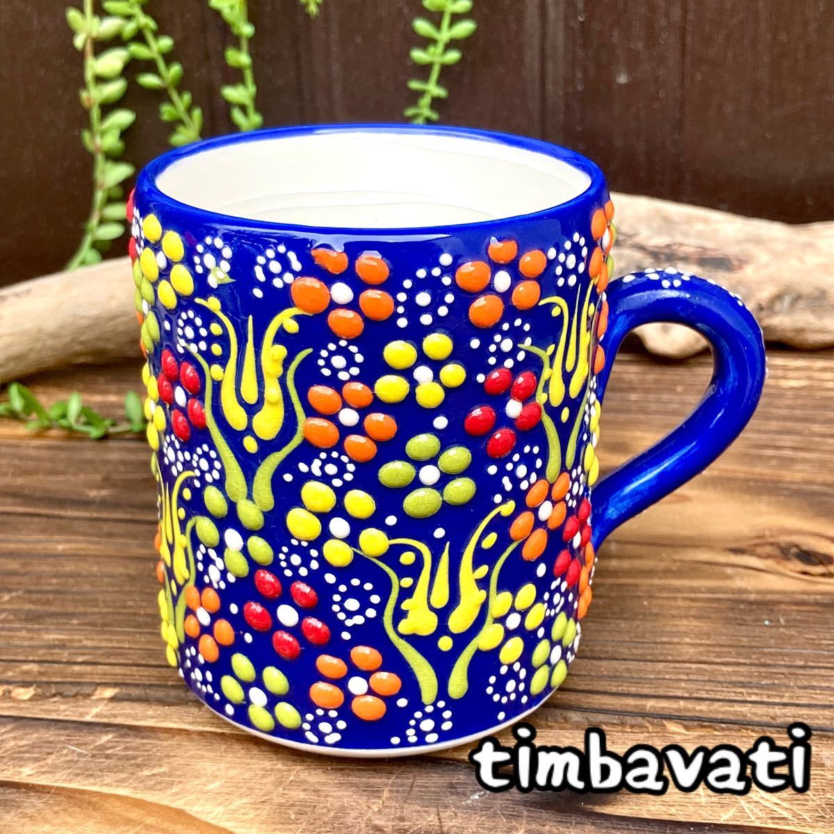 ☆Nuevo☆Taza de cerámica turca *Azul* Cerámica Kyutahya hecha a mano [Envío gratis con condiciones] 155, utensilios de té, Taza, Hecho de cerámica