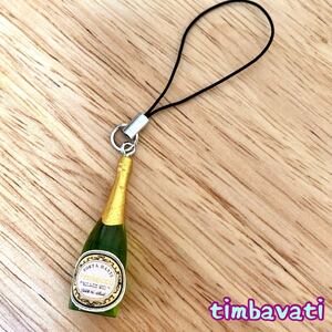 ☆新品☆【イタリア】プロセッコ シャンパン スパークリングワイン 根付 ストラップ ＊ Prosecco ＊【条件付送料無料】ミニチュア