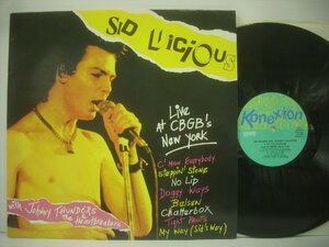 ■ ベルギー盤 LP 　SID VICIOUS WITH JOHNNY THUNDERS & THE HEARTBREAKERS / LIVE AT CBGB'S NEW YORK シドヴィシャス ◇r50111