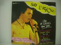 ■ ベルギー盤 LP 　SID VICIOUS WITH JOHNNY THUNDERS & THE HEARTBREAKERS / LIVE AT CBGB'S NEW YORK シドヴィシャス ◇r50111_画像2