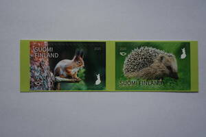  foreign stamp : Finland stamp [Norden2020(noruten) common Thema * mammalian ]( squirrel . hedgehog )2 kind ream . unused 