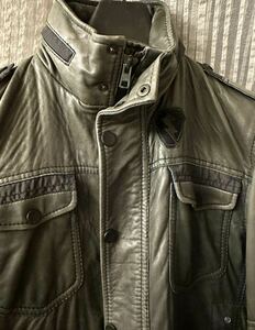 DIESEL RAM LEATHER JACKET ディーゼル ラムレザージャケット 羊革 Sサイズ RN93243 CA25594ヴィンテージ 革ジャン