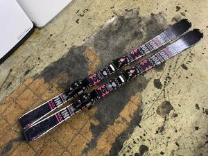PURE CONSCIOUS 女の子 子供用スキー板 RADIUS 11m 130cm 106.5-65-87 ビンディング付 チロリアSL45 ストックセット USED 中古 Y11