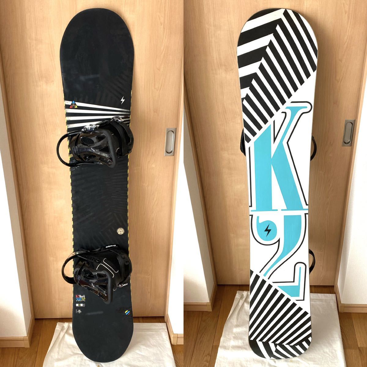 美品 K2 DARK STAR 152cm バートン ビンディング カーテルMサイズ