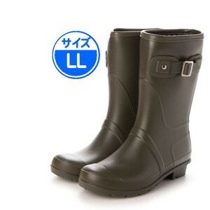 [ new goods unused ] rain boots middle height khaki LL 17602