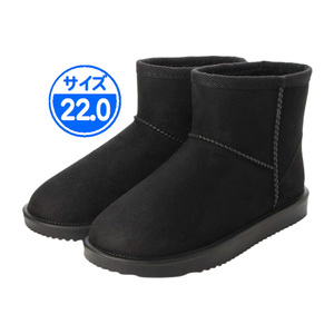 [ новый товар не использовался ]22076 мутон ботинки короткий черный 22.0cm
