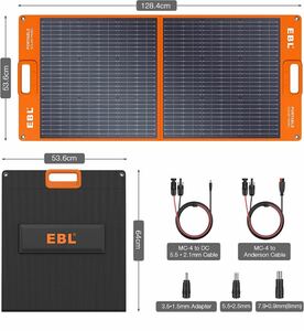 EBL 100W ソーラーパネル　折りたたみ式 アウトドア 高転換率　ソーラー発電　太陽電池
