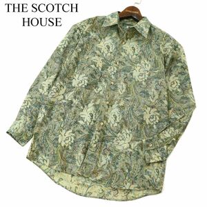 THE SCOTCH HOUSE スコッチハウス 通年 花柄 ペイズリー総柄★ 長袖 シャツ Sz.S　メンズ　A3T00469_1#C