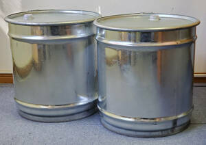 丸缶 容器 収容缶 ドラム缶 ２個セット〈茨城発〉