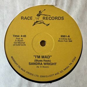 12インチ SANDRA WRIGHT - I'M MAD (BLUES ROCK)の画像1