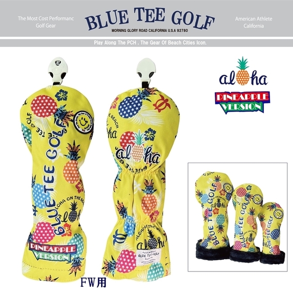 □送料無料 FW-YE ブルーティーゴルフ 【ポップン パイン：イエロー】フェアウェイ用ヘッドカバー BLUE TEE GOLF PHC-03