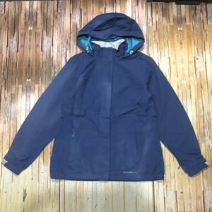 即決・輸入古着・Eddie Bauer・エディーバウアーのWEATHER EDGE・撥水加工素材のマウンテンパーカ・M・リペア、日焼けあり格安即決