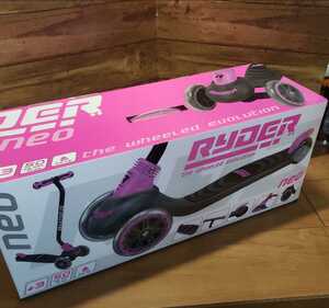  new goods scooter RYDER neo 3-Wheel Scooter( pink ) present gift birthday r2