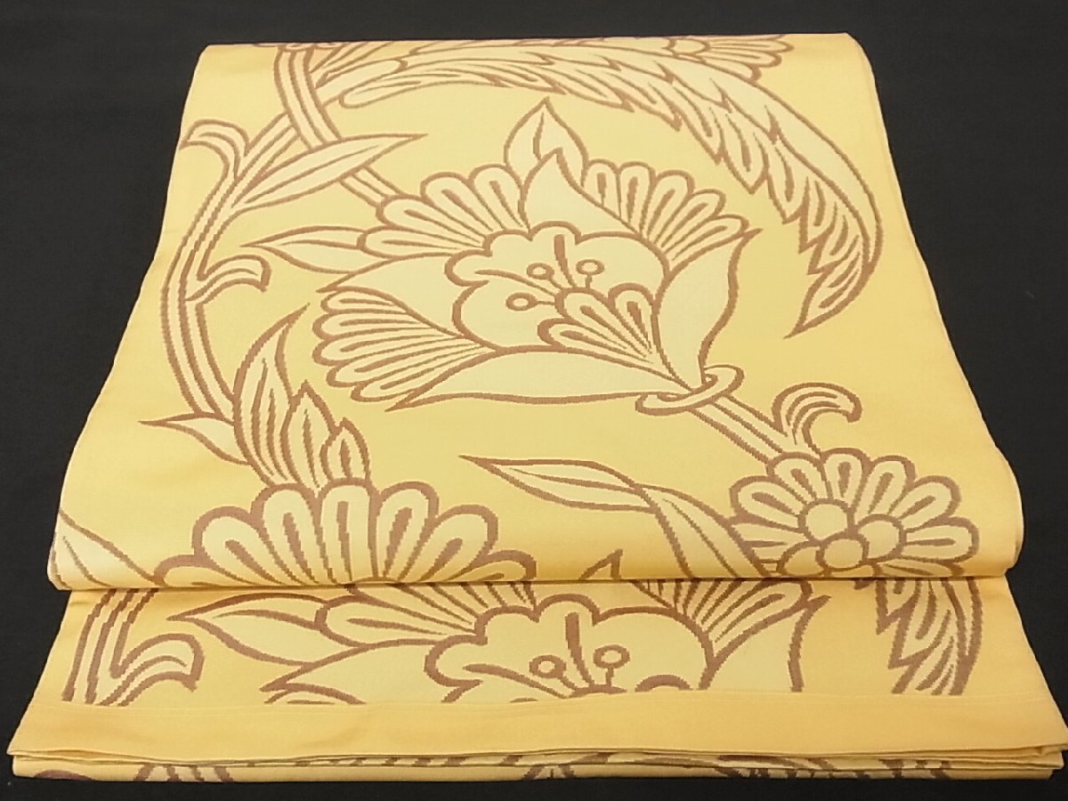 ZY244 袋帯 青々庵 葡萄 落款 金糸 六通 正絹 上質 逸品 希少 売り出し