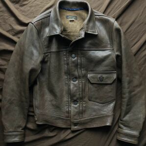 【傑作】新品 世界200着限定 RRL LIMITED EDITION 1st TYPE LEATHER JACKET ダブルアールエル リミテッド レザージャケット ジャケット XSの画像1