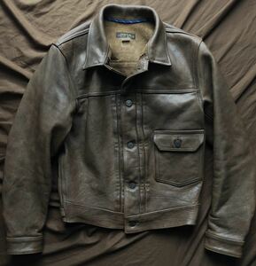 【傑作】新品 世界200着限定 RRL LIMITED EDITION 1st TYPE LEATHER JACKET ダブルアールエル リミテッド レザージャケット ジャケット XS