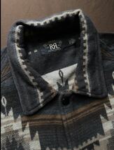 【傑作】美品 RRL NATIVE JACQUARD SHIRT JACKET ダブルアールエル ネイティブ ジャガード織り ストライプ ジャケット ラルフローレン L_画像3