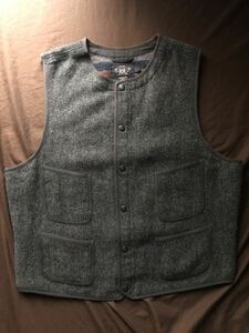 【希少】極美品 RRL LIMITED EDITION BROWN'S BEACH TWEED VEST ダブルアールエル リミテッド 限定 ブラウンズビーチ ツイード ベスト L