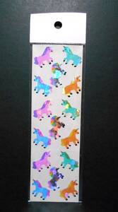 【レア!!】 サンディライオン ユニコーン ホログラム 1シート unicorn カラフル パステル シール ステッカー カナダ SANDYLION Sticker (6)