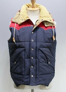 SugarCane (シュガーケーン) C/N PADDING VEST / コットンナイロン パディングベスト sc12343 美品 ネイビー size M / 60/40クロス