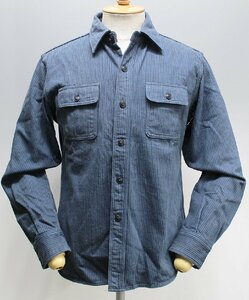 Deluxeware (デラックスウエア) HV-01...HICKORY NEL SHIRT / ヒッコリー ネルシャツ 美品 ネイビーストライプ size M