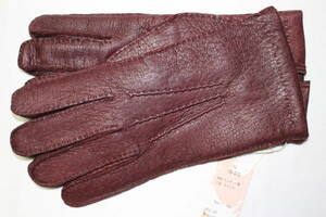 IG-1 new goods prompt decision top class peka Lee leather cashmere gloves Italguantoitarug Anne to Italy made 24cm 8 1/2 -inch brand men's glove 