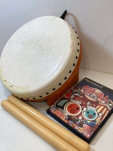 ★【中古品】ナムコ タタコン&バチ NPC-107 PS2用 太鼓の達人専用コントローラー 太鼓の達人 あっぱれ三代目ソフト セット ※稼働品