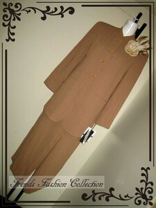 ☆☆（コサージュ付）新品　モリ タカユキ　定価57,000-　スタンドカラー　ロングスカートスーツ