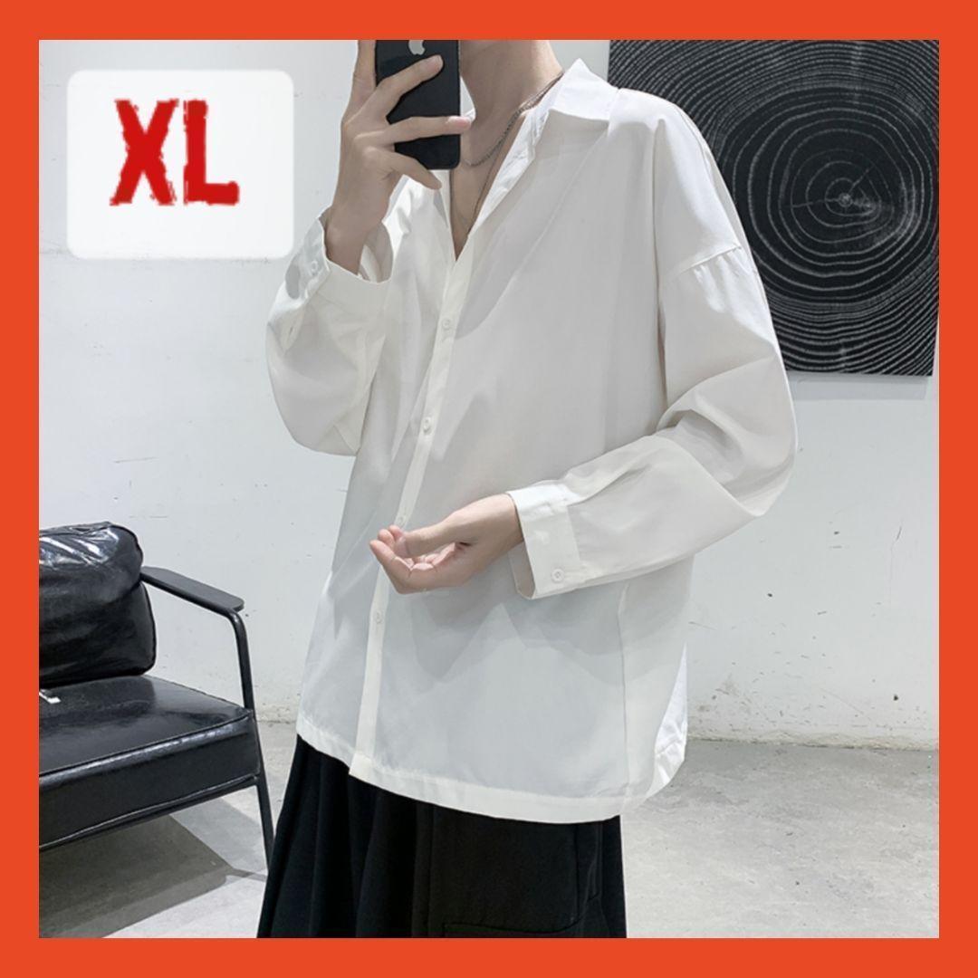 PayPayフリマ｜シャツ 白 メンズ 2XL ホワイト オーバーサイズ 韓国