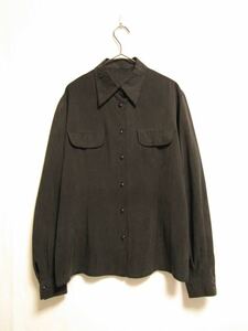 1980's〜90's women vintage design pure silk L/S shirt 長袖シャツ シルクシャツ ビンテージシャツ