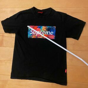 処分 ロゴTシャツ ロゴ Tシャツ カットソー 黒 花柄