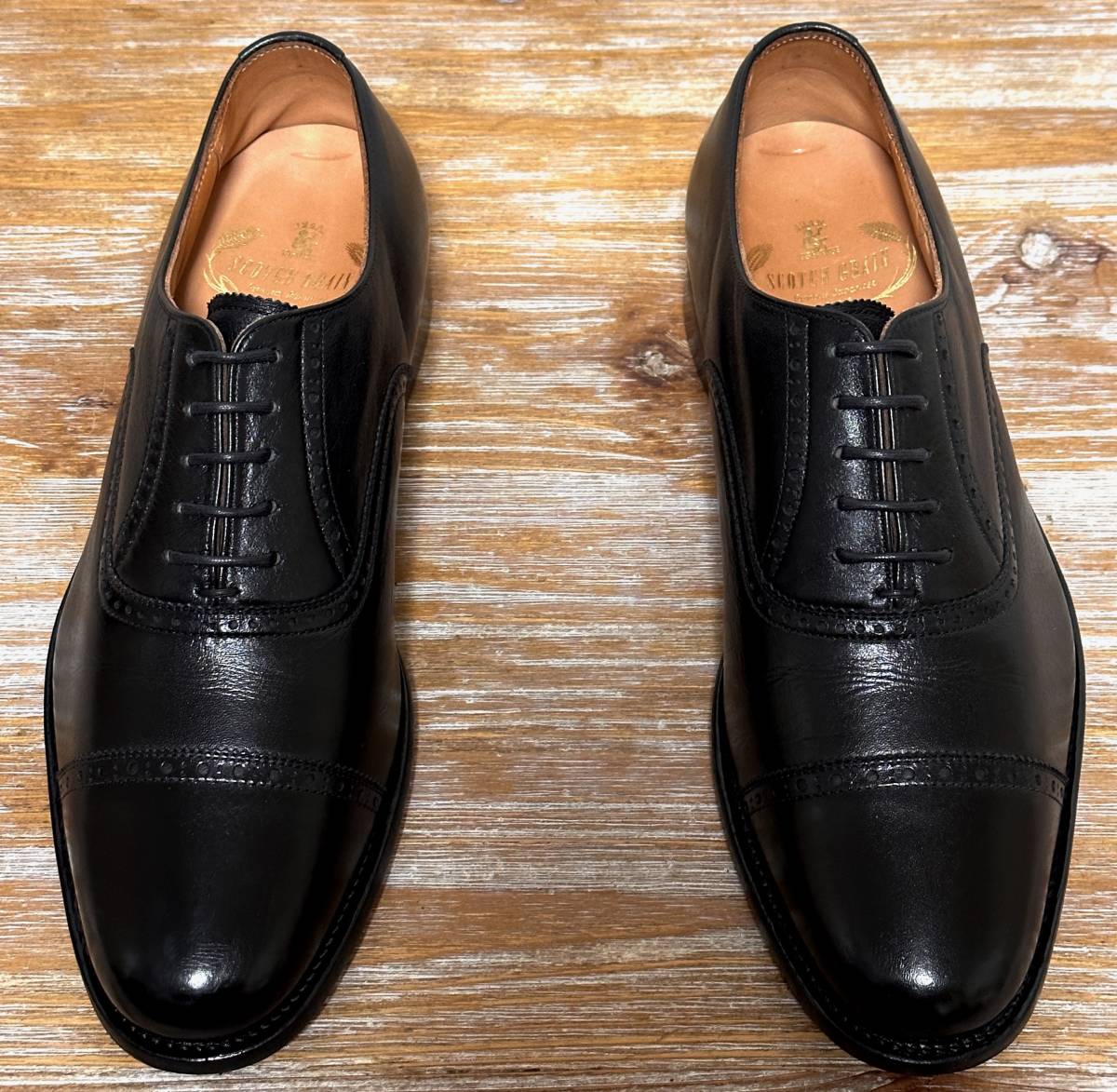 SCOTCH GRAIN スコッチグレイン サイズ27cm 3E 黒 ストレートチップ