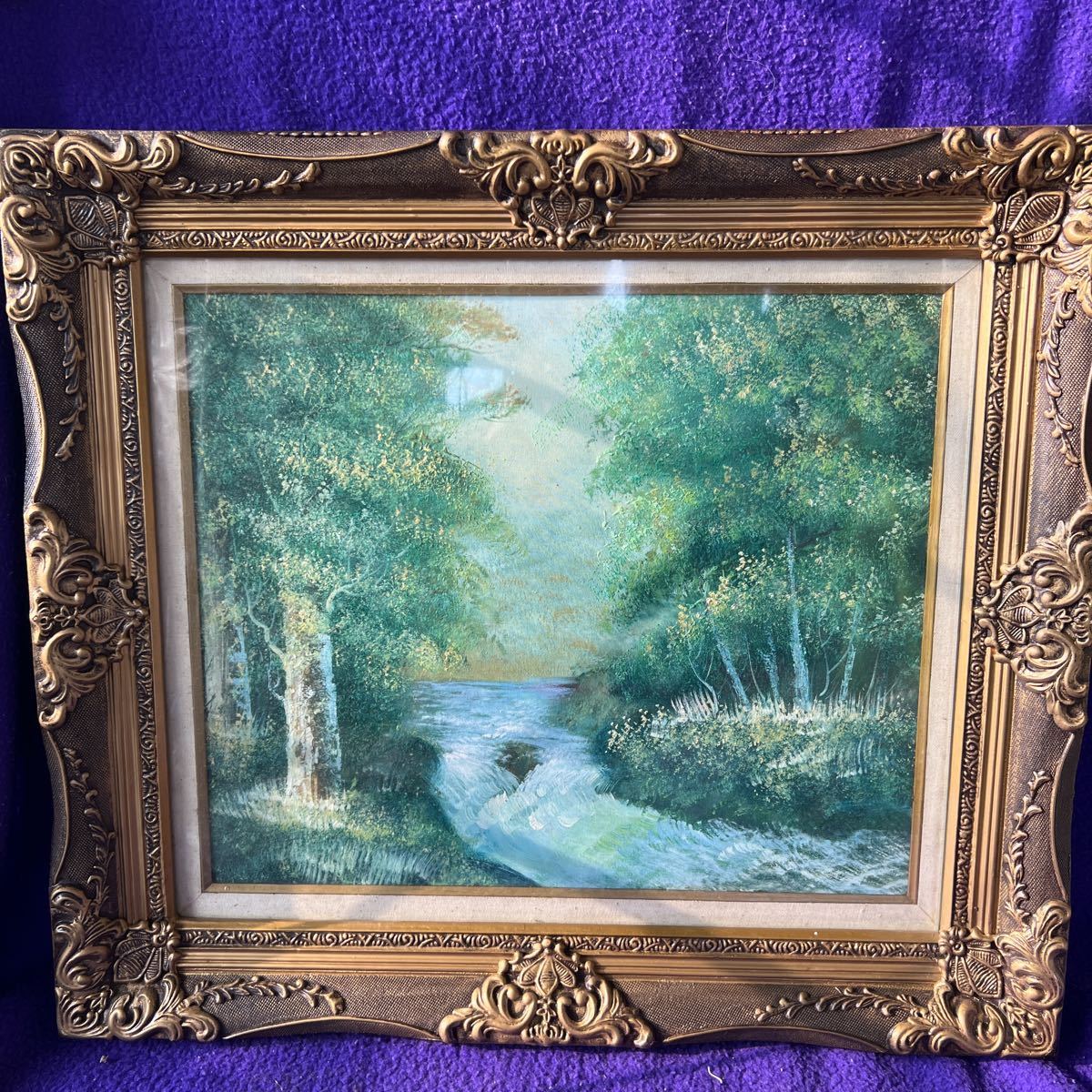 k 油彩 風景画 街並 景色 夕焼 洋画家 絵画 原画 油絵 www.dinh.dk