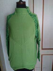  Japan apparel industry association trois onze cinq yellow green wool knitted free size *2314